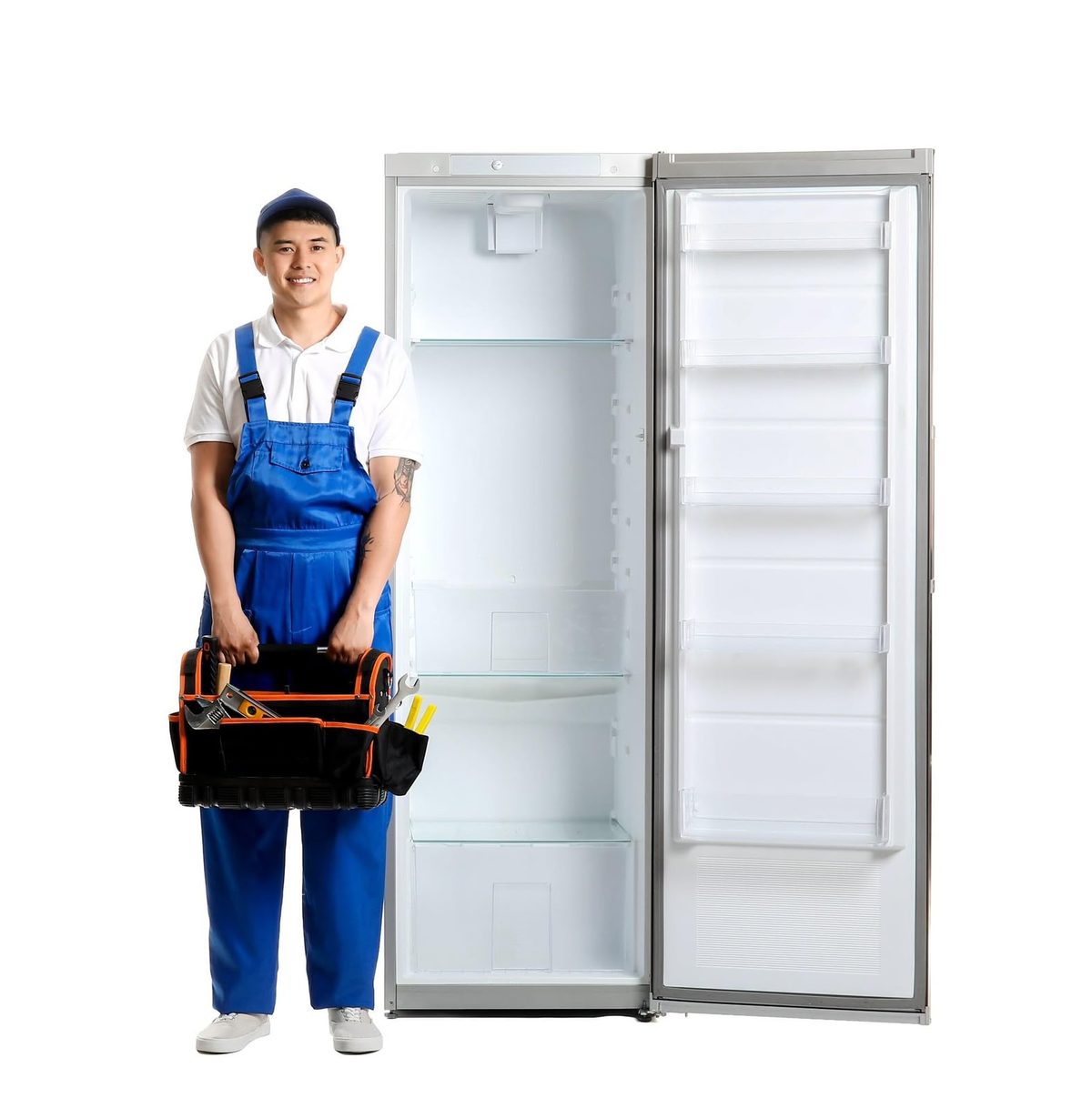 Harare Fridge Repairs technician ready for a callout with tool bag